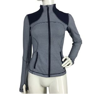 Lululemon Forme Jacket Inkwell Gingham Size 4 Rare